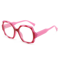 Lunettes Twooo T1606, nouvelles lunettes carrées à fleurs, personnalisées, minimalistes, octogonales, rectangulaires, anti-lumière bleue