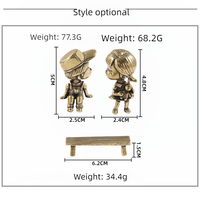 Prune verte et cheval en bambou Ornement en laiton Tanabata Saint Valentin Confessions Couple Couple Décorations de chambre à coucher