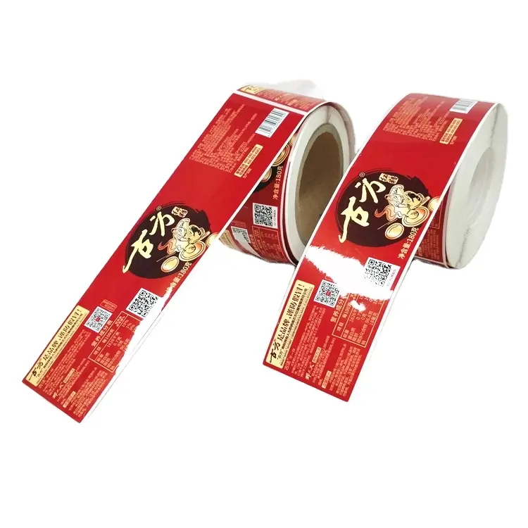 Shiny Glossy Laminated Sticky Label Removable Pearl Film Labels with Full Color Printing