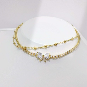 wholesale plata 925 sterling silver bow knot <b>charm</b> bracelet fashion ladies zircon unique summer 14k gold hand chain bracelets - Product Image 3