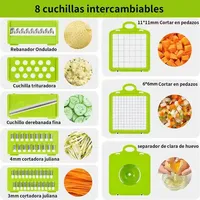 Multifunctionele 16 In 1 Vegetarische Uiensnijder Mandoline Fruitsnijder Aardappelschiller Handmatige Groentehakselset