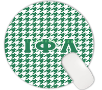 Tapis de souris personnalisé avec motif de cercle de la sororité Gamma Phi Delta, base en caoutchouc antidérapante, tapis de souris pour ordinateur