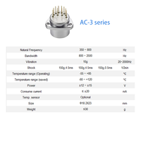 Akselerometer Kuarsa Presisi Tinggi AC-3 ± 60g Sensor Getaran & Kemiringan untuk Dirgantara