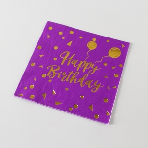 Serviettes en tissu jetables écologiques faites à la main, imprimées à pois ondulés bronzés, personnalisées en gros, 33 cm carrées, colorées, pour fête d'<span class=keywords><strong>anniversaire</strong></span> - Product Image 1
