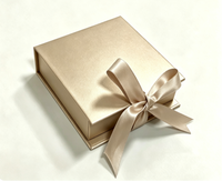 Boîte cadeau rigide magnétique de luxe personnalisée, écologique, recyclable, faite à la main, avec estampage à chaud et ruban, design réutilisable pour cosmétiques et mariages