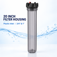 Boîtier de filtre à eau pour toute la maison de 20 pouces, en plastique, avec cartouche d'entrée, pour systèmes de traitement de l'eau résidentiels