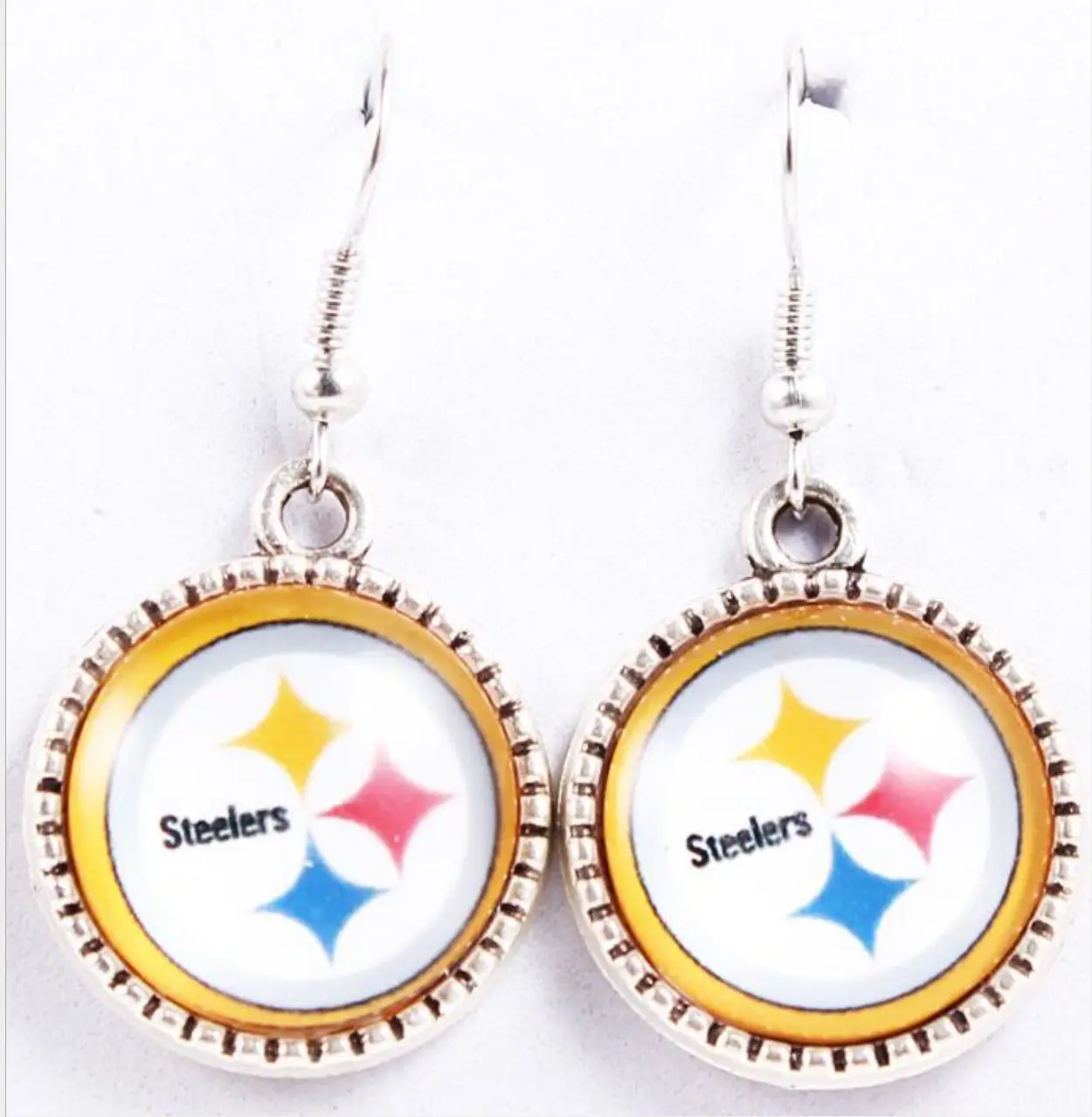 New Retro Style Button Pendant Earrings NFL32 Team Simple Cute Rugby League Football Earrings