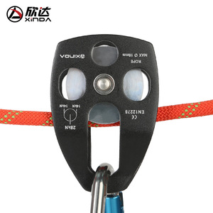 Polea de Montañismo Xinda para Cuerda de 16 mm, Capacidad de Carga de 28 kN, con Rodamientos, para Escalada y Rescate - Product Image 2