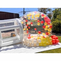 Dôme gonflable portable pour fêtes de jardin, décorations, extérieur, avec ballons, tente de saut pour enfants, château gonflable