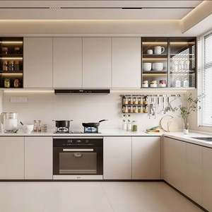 Armoires de cuisine en bois modernes de haute qualité, personnalisées, ensemble complet, armoires de cuisine modulaires en bois modernes - Product Image 1