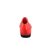 Chaussures de pluie légères et brillantes à enfiler, basses, en PVC rouge, pour femmes, pour le jardinage quotidien, imperméables