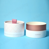 Emballage de tube en papier pour bougie avec logo personnalisé de luxe, boîte cylindrique ronde en kraft recyclable, emballage de pot à bougie en carton