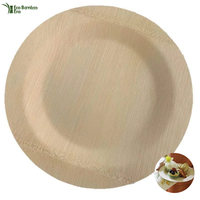Assiette jetable 100% bambou écologique, biodégradable, compostable, sans BPA, prix bas, vaisselle en bambou