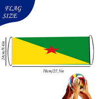 Ventilateurs évolutifs Drapeaux défilants personnalisables Bannières pour événements sportifs Équipe d'encouragement Guyane française