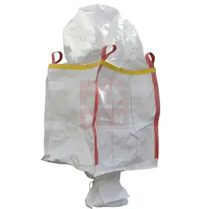 Custom FIBC PVC Jumbo PP 1000kg 1.5 Ton Bulk Big Packing Bag With PE Liner For Transport