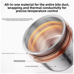 Accessoires pour <span class=keywords><strong>cuiseur</strong></span> à <span class=keywords><strong>riz</strong></span> AC072/DB071/AC071/DX071, pot intérieur en acier inoxydable, sans revêtement, 2L, source d'alimentation : aucune - Product Image 4