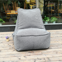 Fauteuil pouf convertible moderne d'intérieur à une place avec dossier haut