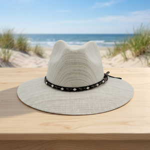 Natural Paper Straw Character Style Explorer Hat | Handmade Wide Brim Outdoor Travel Casual Hat | OEM ODM Manufacturer - Product Image 3