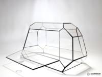 Kit de terrarium en verre géométrique moderne fait à la main imperméable enduit pays conception sol de bureau utilisation en gros vase en verre unique