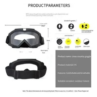 Lunettes de moto Casques de vélo Lunettes de cyclisme en plein air Moto Ski Coupe-vent Protection UV Lunettes de soleil