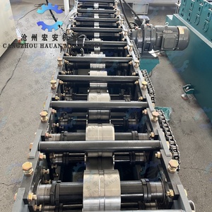 Máquina automática de perfilado de rodillos para refuerzos diagonales de estanterías de alta resistencia con PLC, caja de engranajes, motor, bomba y rodamientos - Product Image 4