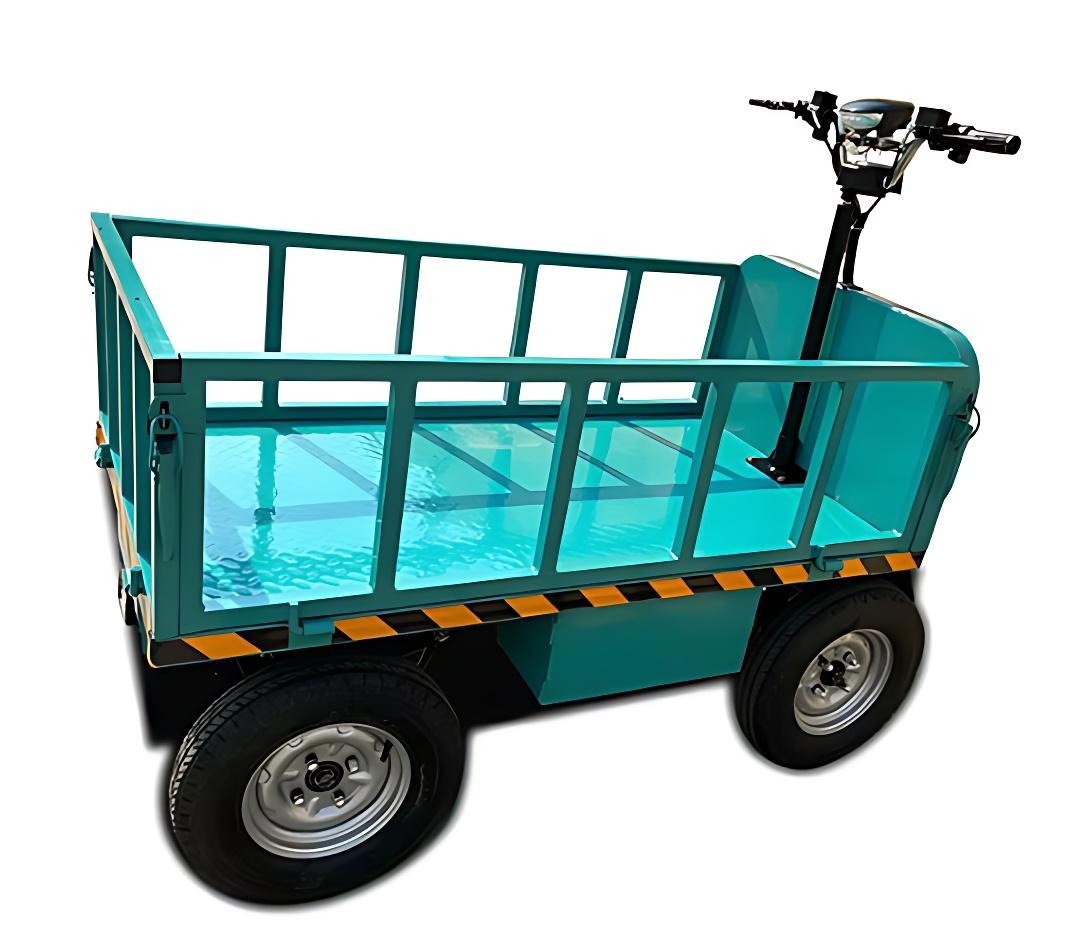 Heavy-duty Four-Wheel Electric Handcart Industrial Handling Equipment Electric Transport Cart Load Capacity OEM
