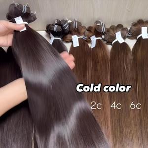 원시 베트남 처녀 인모 번들 뼈 스트레이트 더블 그린 느슨한 깊은 웨이브 직조 흑인 여성을위한 - Product Image 6