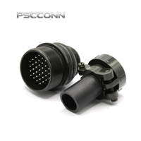 Connecteur circulaire industriel mâle fileté PSCCONN MS5015 Série MS3101A 28-21P, prise d'alimentation aérienne en ligne à 37 broches