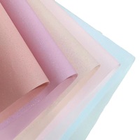 Kertas Pembungkus Mewah Tahan Air Berlapis Ganda Tebal Desain Bunga Berbingkai Emas, Dapat Didaur Ulang, Kertas Kerajinan Matte