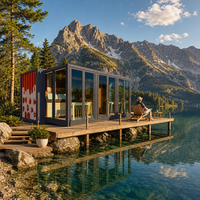 Maison d'hôtes mobile préfabriquée écologique de 20 pieds et maison conteneur pliable durable - Conteneur modulaire extensible moderne