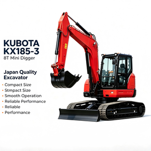 รถขุดขนาดเล็ก 8 ตัน มือสองคุณภาพสูง ราคาถูก ยี่ห้อ KUBOTA รุ่น KX185-3 จากญี่ปุ่น รถขุดไฮดรอลิกแบบตีนตะขาบมือสองสำหรับขาย - Product Image 1