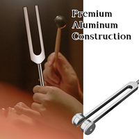 Ensemble de diapasons thérapeutiques LRTF 128Hz/256Hz/512Hz en alliage d'aluminium pour l'équilibrage des chakras, la thérapie sonore, la méditation, le yoga, avec pochette de transport