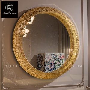 Villa espejo decorativo <span class=keywords><strong>de</strong></span> lujo <span class=keywords><strong>diseño</strong></span> <span class=keywords><strong>italiano</strong></span> hermoso espejo <span class=keywords><strong>de</strong></span> pared para sala <span class=keywords><strong>de</strong></span> estar dormitorio arte latón espejo colgante - Product Image 3