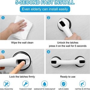 Hot 1/2Pcs Safety Helping Griff Anti-Rutsch-Unterstützung Toilette Badezimmer Safe Haltegriff Griff Vakuum Sauger Saugnapf Handlauf - Product Image 3