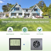 Ventilateurs d'échappement HVAC à hélice en acier à 7 pales de 14 ''Hybrid Solar 50W Ball Bearing Attic Vent Heat Extractor for Farm Roof Ventilation