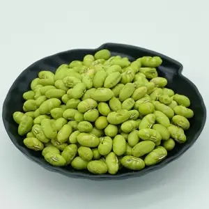 Sertifikat Halal makanan ringan kacang panggang hijau kedelai rasa asli Edamame murah dan OEM profesional