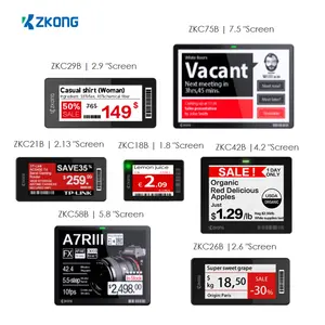 Zkong 2.13 인치 BLE 디지털 스마트 태그 전자 선반 라벨 데모 키트 전자 가격표 디스플레이 전자 선반 라벨