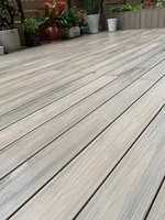 Plancher de terrasse en WPC à trous carrés, gaufré 3D, résistant aux UV, étanche, tunnel de séchage rapide, antidérapant, écologique pour l'extérieur