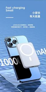 White Magnetic Wireless Power Bank Qi Portable <b>Charger</b> <b>USB</b>-<b>C</b> Battery Pack for Phone - Product Image 5