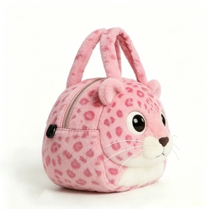 Girls <b>Cute</b> Leopard Plush Pillow <b>Bear</b> Shape Cartoon Animal Print Embroidered Stress Relief Gift for Leopard Lovers - Product Image 4