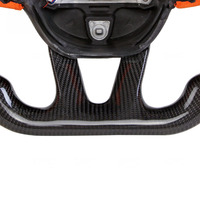 Volant de course intelligent en fibre de carbone avec lumières LED pour Dodge Orange Flip Fur – Modification de volant de voiture