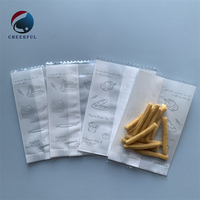 Sachet de sucre en plastique 7x10cm Logo blanc 5g sac à biscuits thermoscellable sacs en plastique transparents givrés pour emballage de collation
