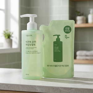 Plant <b>Kingdom</b> Nara Vegan Mugwort Feminine Wash Mild 300mL Refill Korean Ingredients - Product Image 2