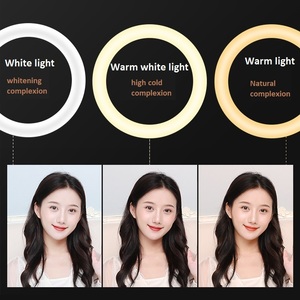 Lampe annulaire LED de 18 pouces à intensité variable pour diffusion en direct, photographie, selfie et maquillage, avec trépied – Offre Spéciale - Product Image 4