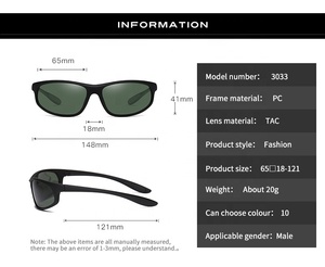 Lunettes de soleil polarisées professionnelles pour hommes et femmes, avec bouclier de Baseball, pour cyclisme, pêche et conduite, avec cadre PC, nouvelle collection - Product Image 6