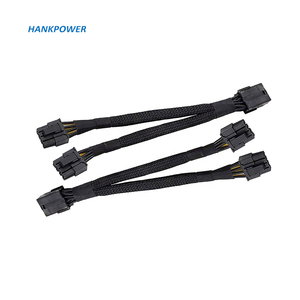 GPU <span class=keywords><strong>PCI</strong></span> <span class=keywords><strong>Express</strong></span> 8 Pin Nữ Sang Dual 8Pin (6 + 2)Pin Nam Splitter Cáp 20Cm 18AWG Với Cáp Bộ Chuyển Đổi Tay Áo - Product Image 3