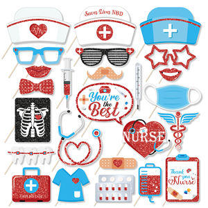 Huancai properti Stan foto Hari anak, dengan tongkat Terima kasih, Kit properti Selfie pesta untuk perawat minggu perlengkapan pesta - Product Image 2