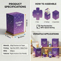 Emballage personnalisé pour boîte mystère, boîte surprise porte-bonheur, étui en carton pour jouets, conteneur de rangement cadeau, logo personnalisé