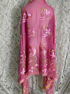 Vente en gros bon marché, foulards ethniques traditionnels respirants pour femmes, grande écharpe en mousseline de soie, hijab, broderie florale durable pour musulmans africains - Product Image 1