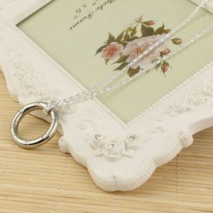 Collares con colgante de moda, collar de cadena con forma de corazón y círculo de oro y plata para mujer, accesorio de regalo de joyería - Product Image 4